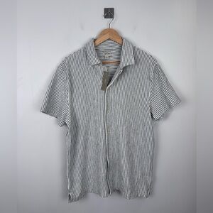 NWT J.Crew Men Textured Camp Collar Sweater Tee Size Medium